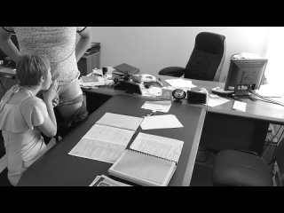 the boss fucked the secretary on the table so that she worked more diligently [russian deep blowjob by teacher and student on the table, homemade]